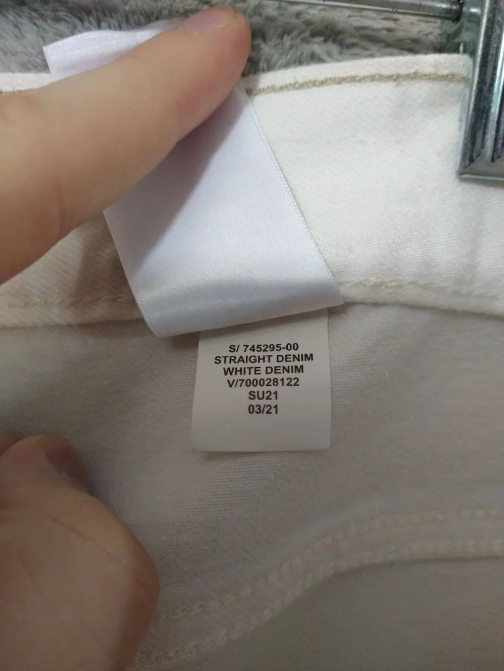 Banana Republic Jeans Mens 36x32 White Denim Straight Fit Stretch Mid Rise